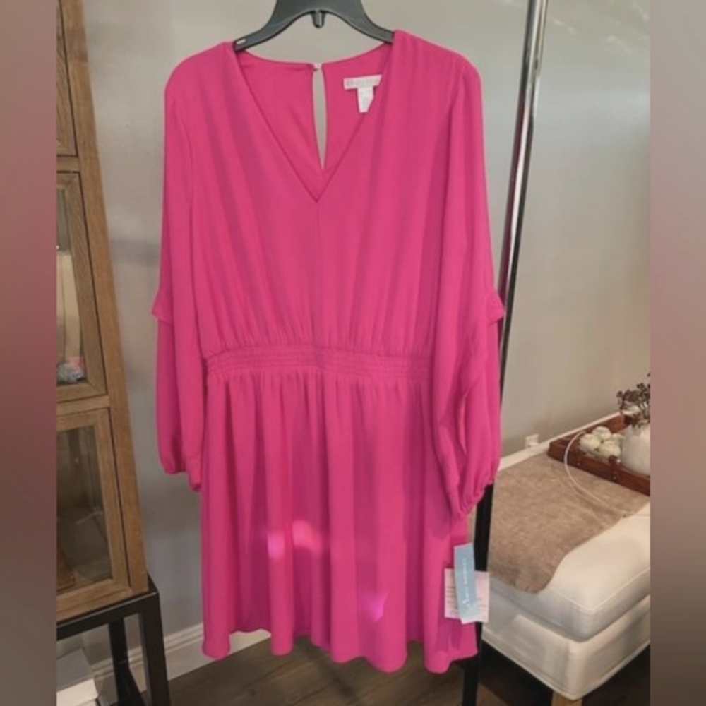 NWT LONDON TIMES | Fit & Flare Midi Dress - Picture 3 of 3